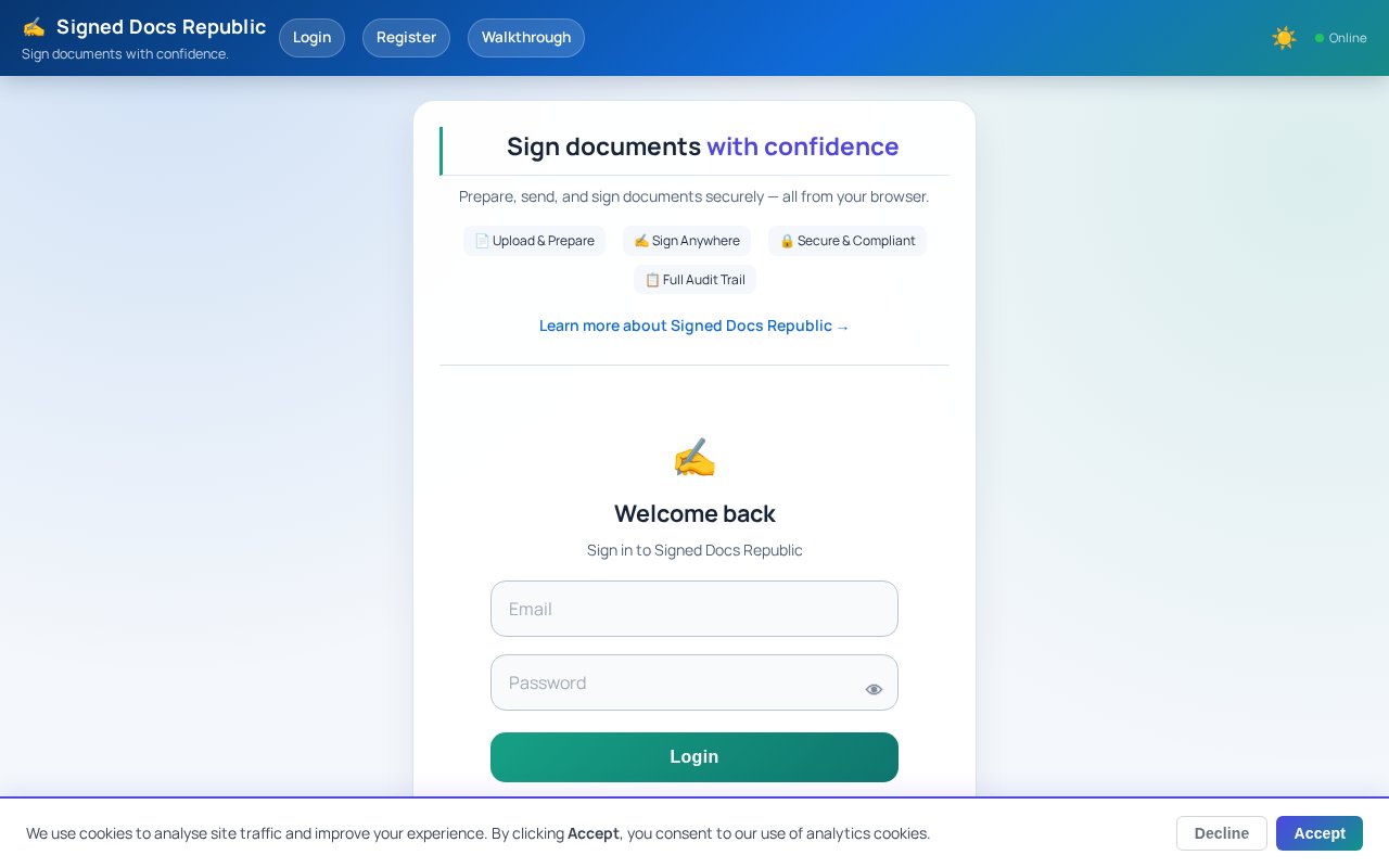 SignedDocsRepublic screenshot